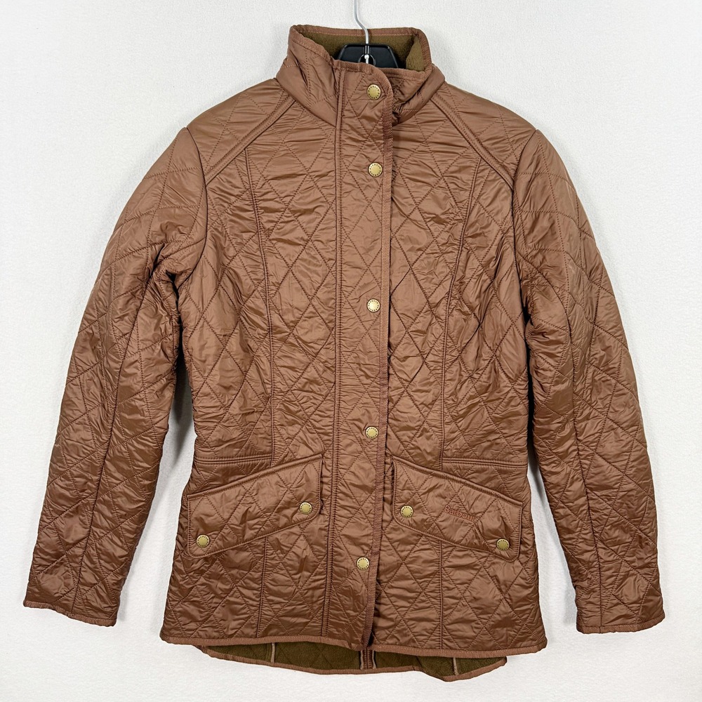 Barbour Calvary Polar Quilted Jacket / Size 6 Womens / Brown NEW